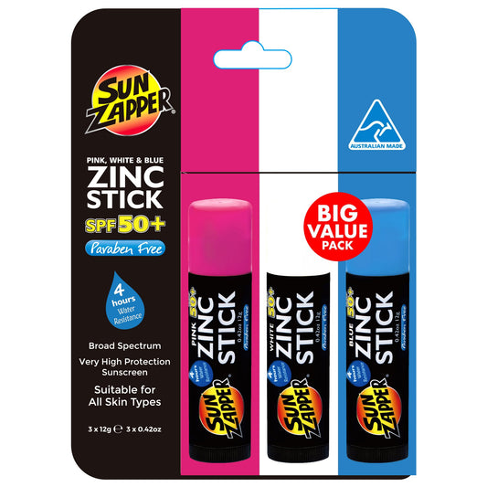 Pink, White &amp; Blue Pack Zinkstick LSF 50+