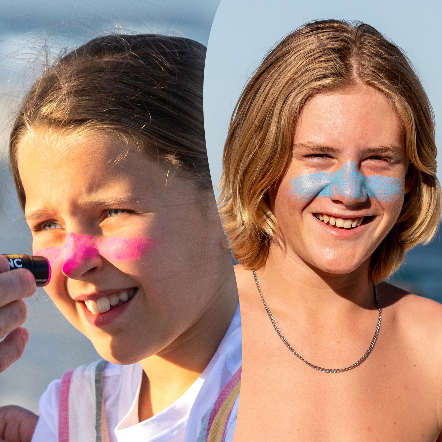 Regenboog Pakket: Roze, Blauw, Geel & Groen Zinc Stick SPF 50+