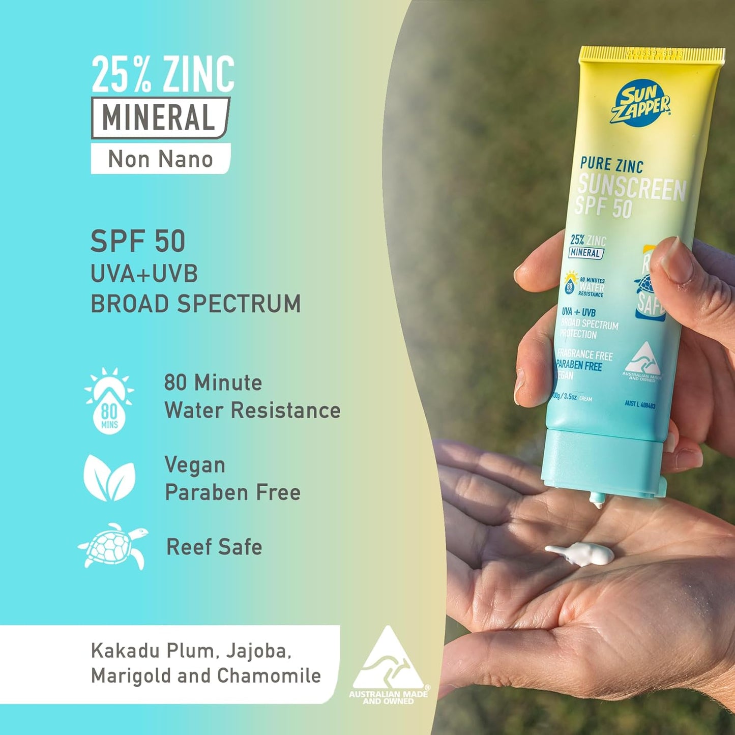 Pure Zinc Sunscreen Cream 100g SPF 50